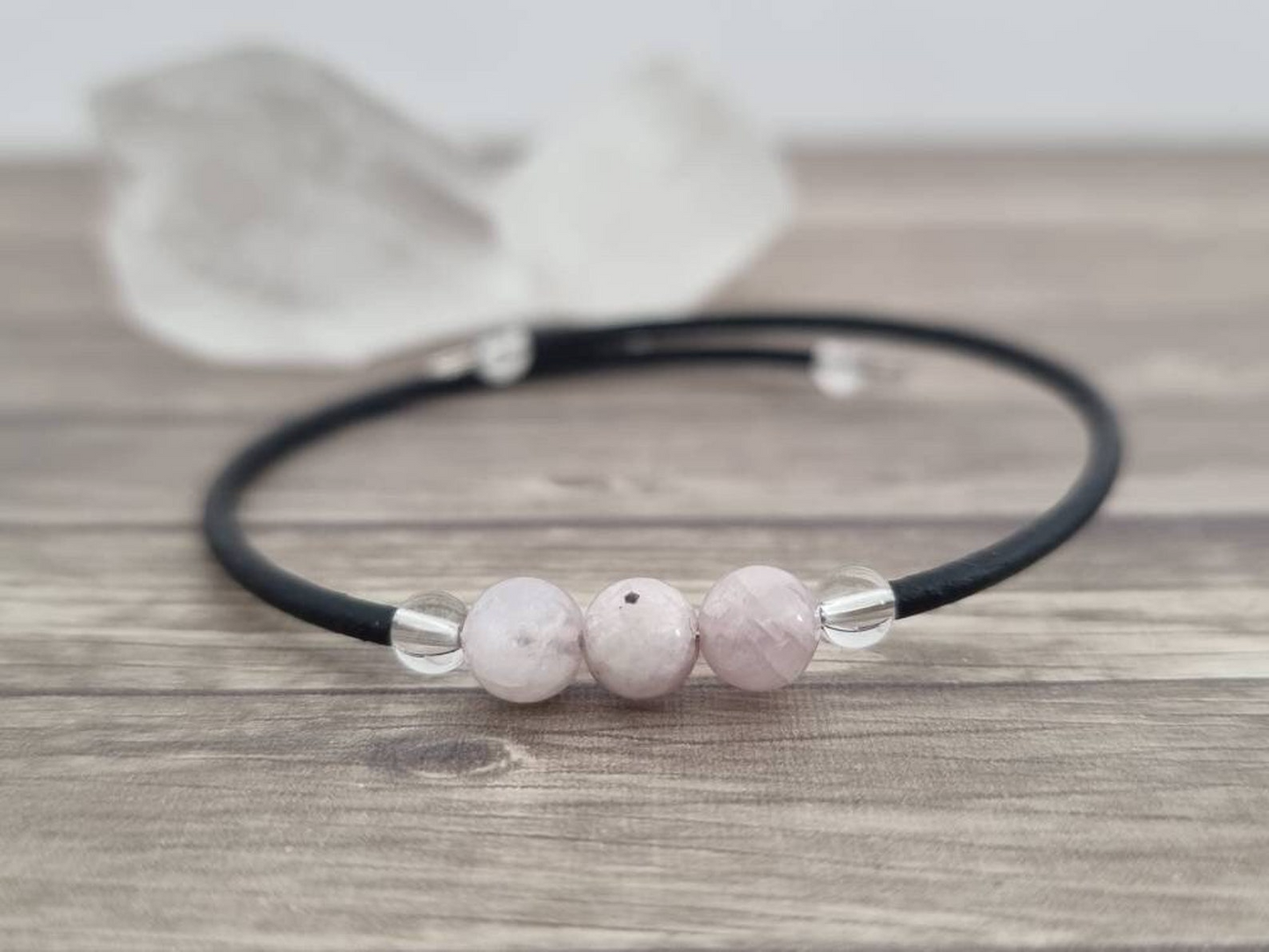 Pulsera de alambre de kunzita