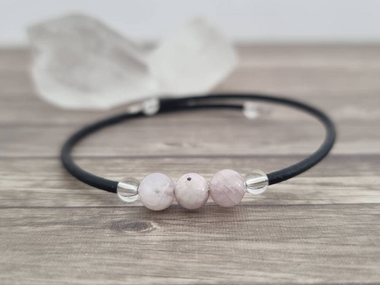 Pulsera de alambre de kunzita