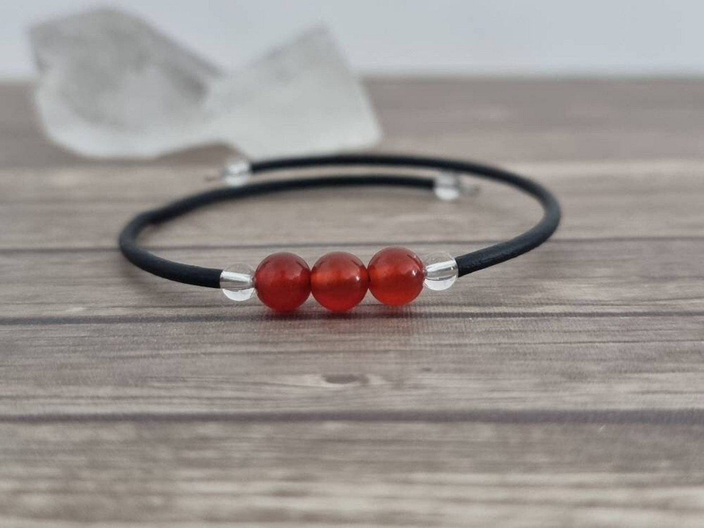Pulsera de alambre de cornalina