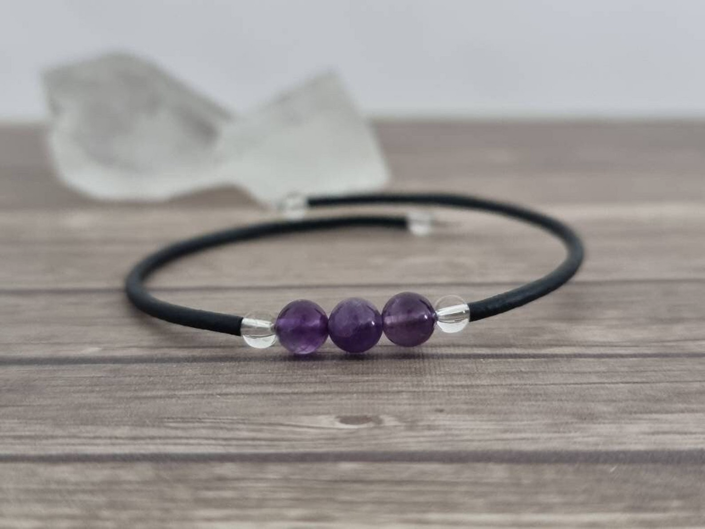Pulsera de alambre de amatista