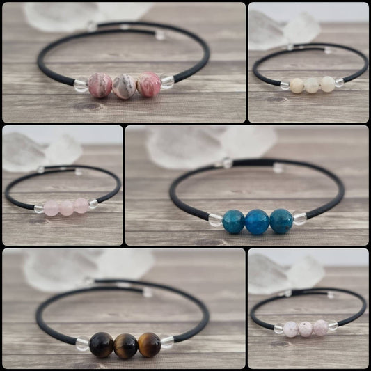 Pulsera de alambre con memoria de piedras preciosas