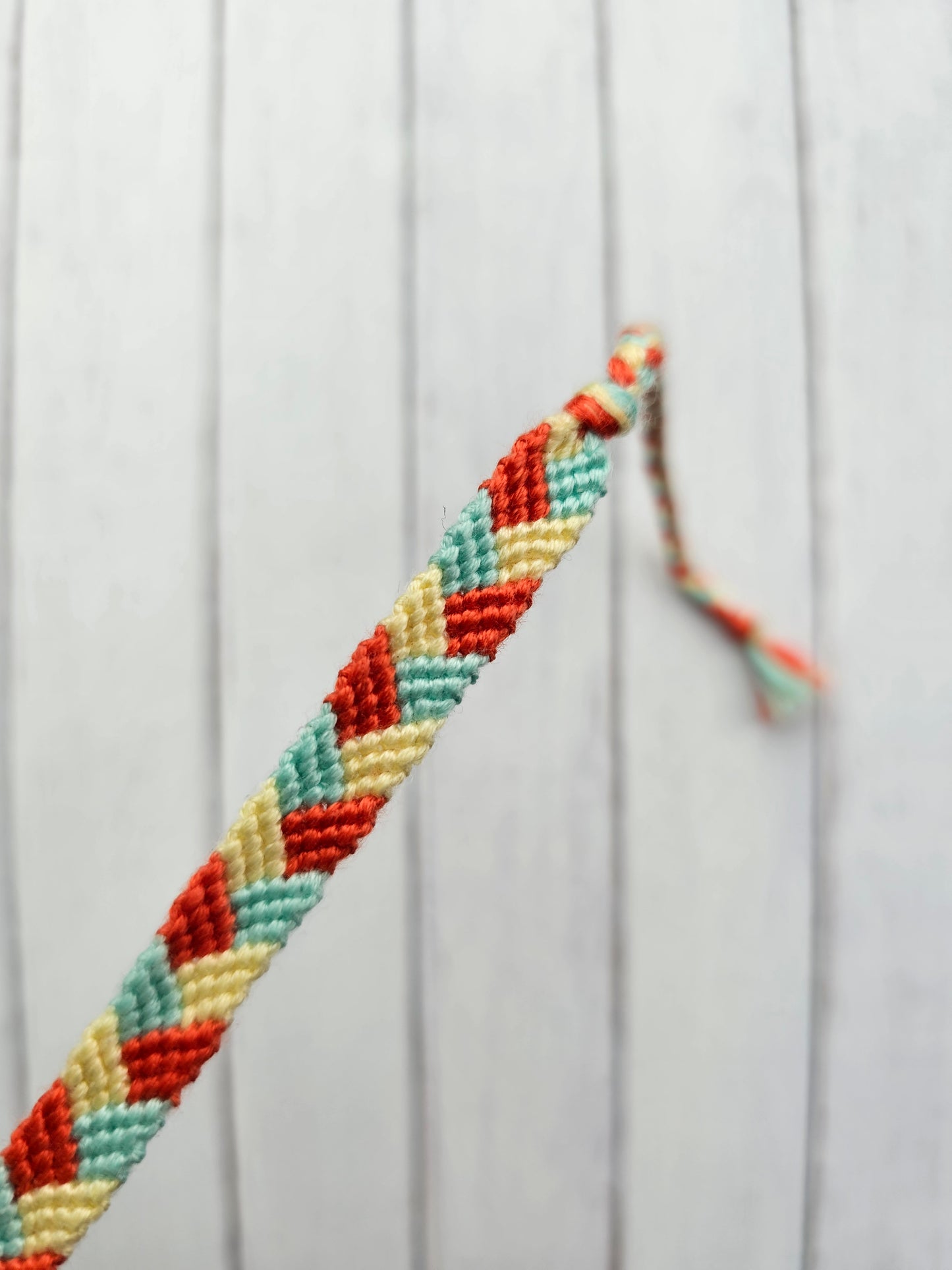 Colour block braid pattern bracelet
