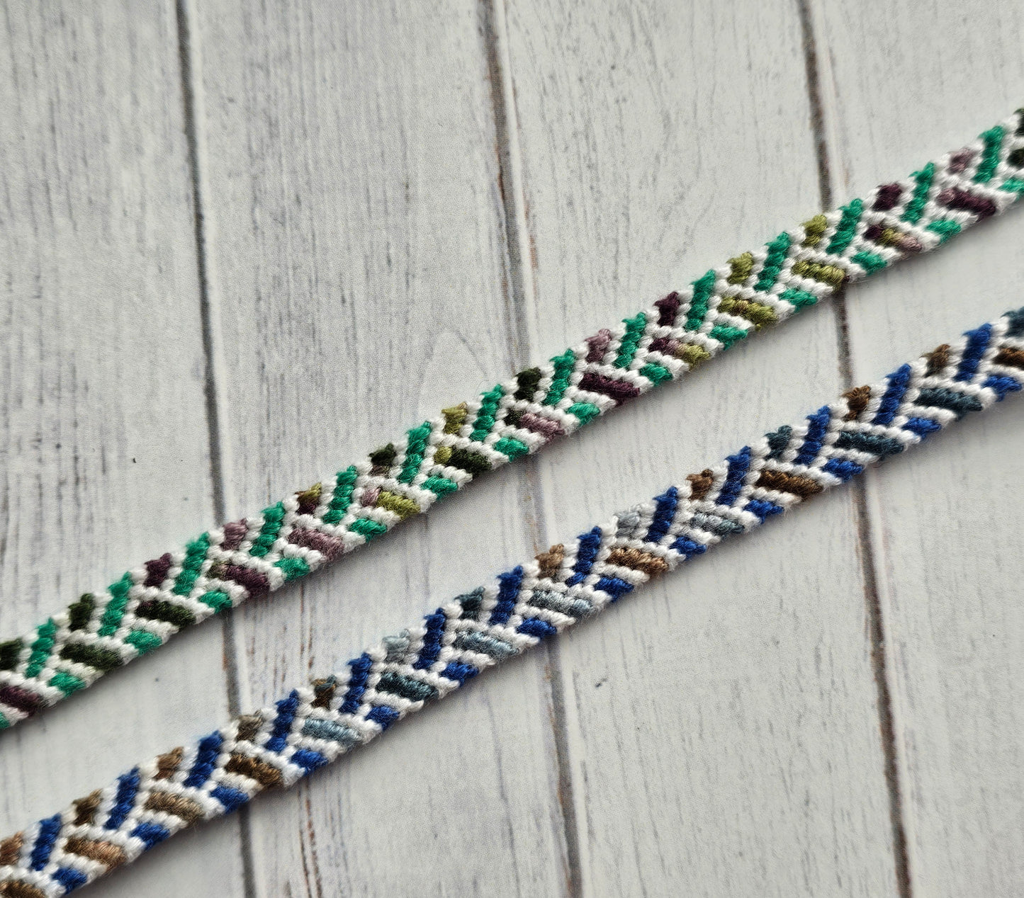 Ombre chevron braid pattern bracelet