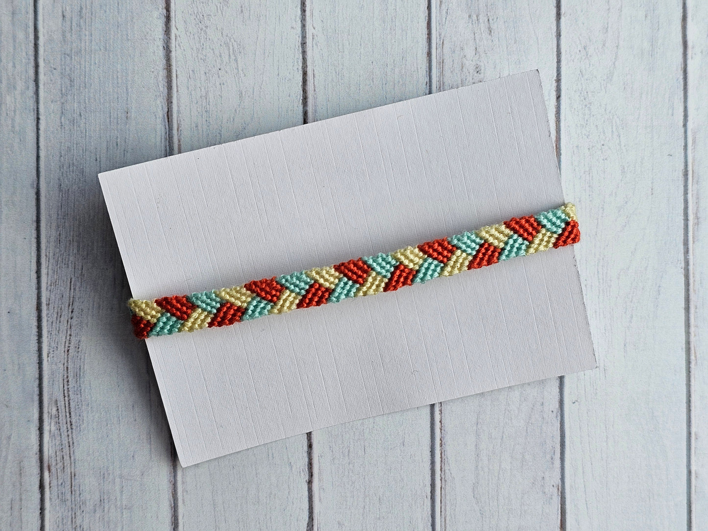 Colour block braid pattern bracelet
