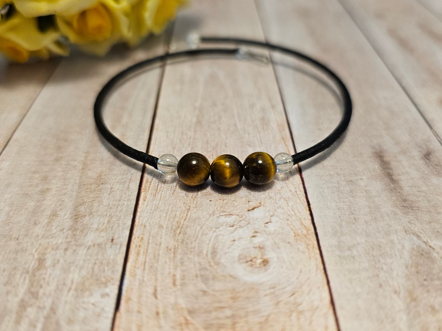 Pulsera de alambre de ojo de tigre