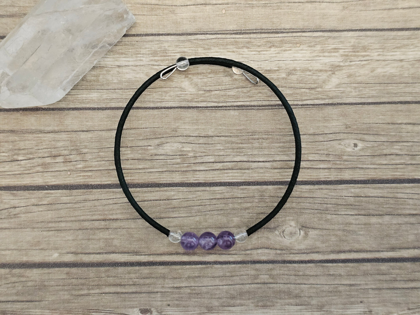 Pulsera de alambre de amatista