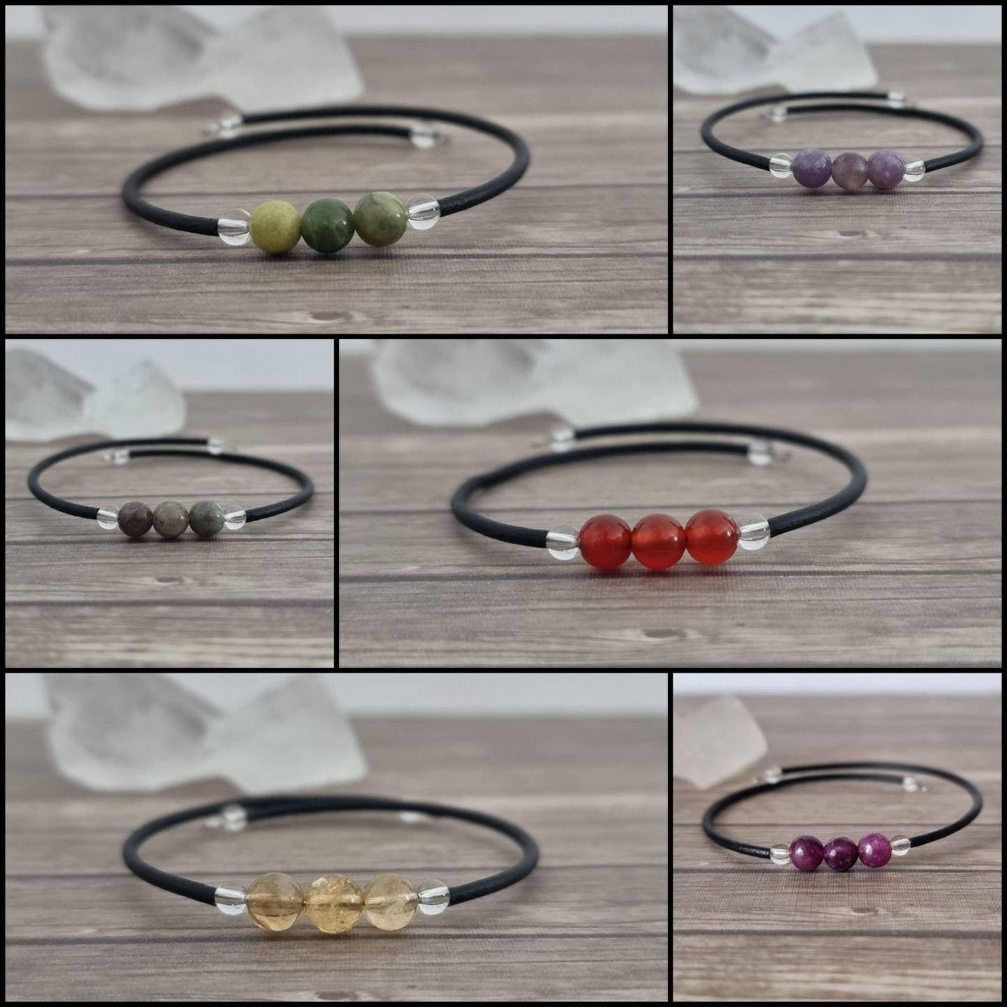 Pulsera de alambre con memoria de piedras preciosas