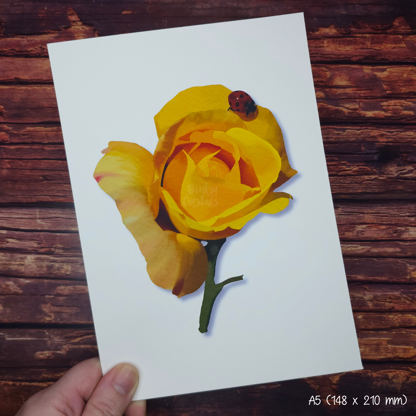Chinatown Rose Watercolour Poster