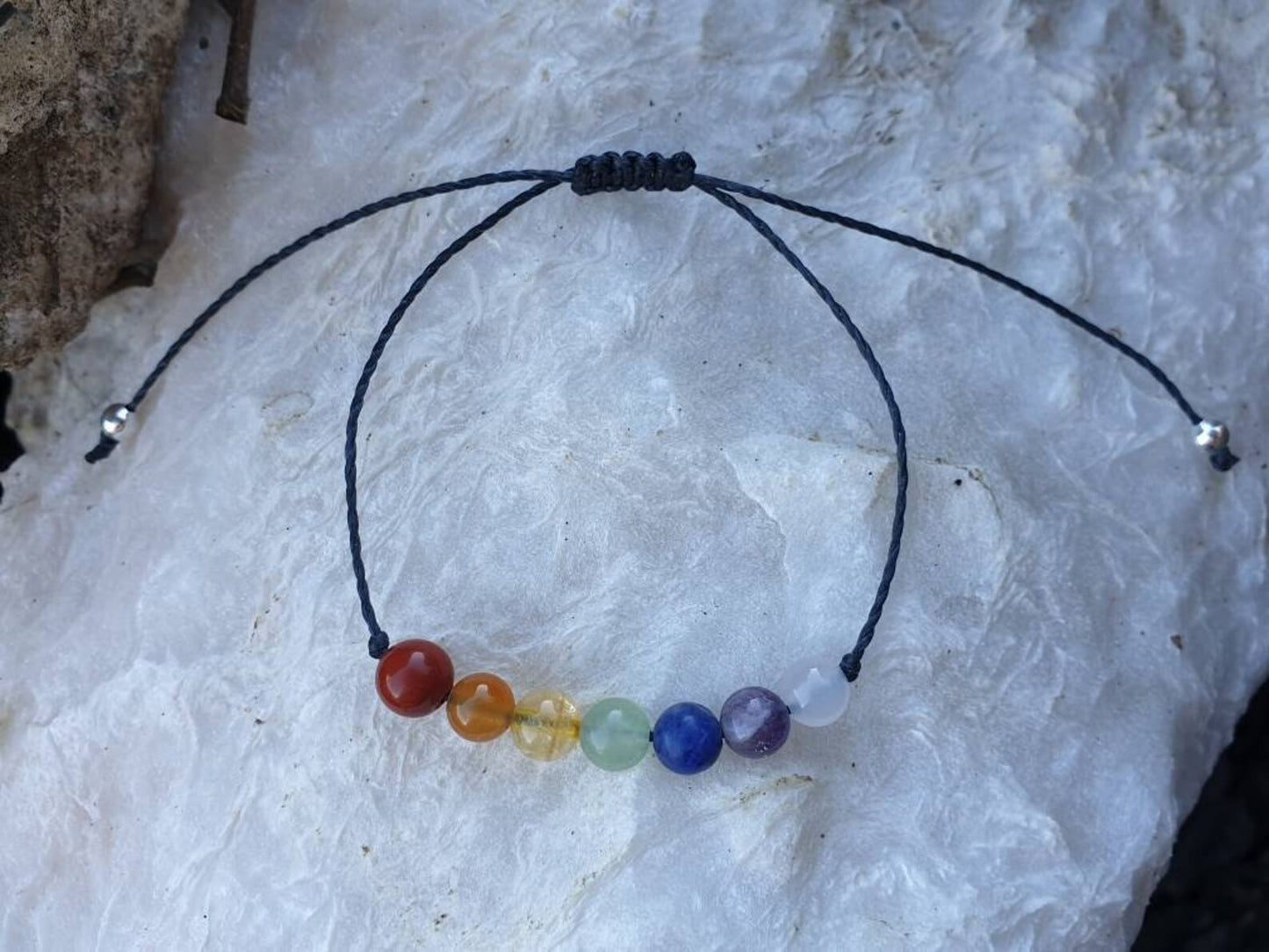 Pulsera arcoiris de los 7 chakras: aventurina