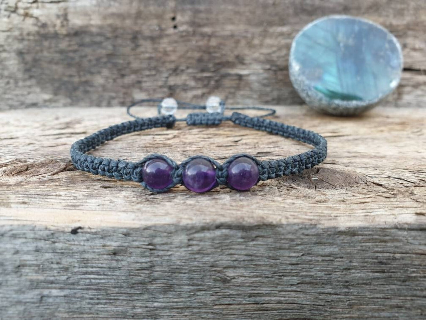 Pulsera de cuentas de amatista 