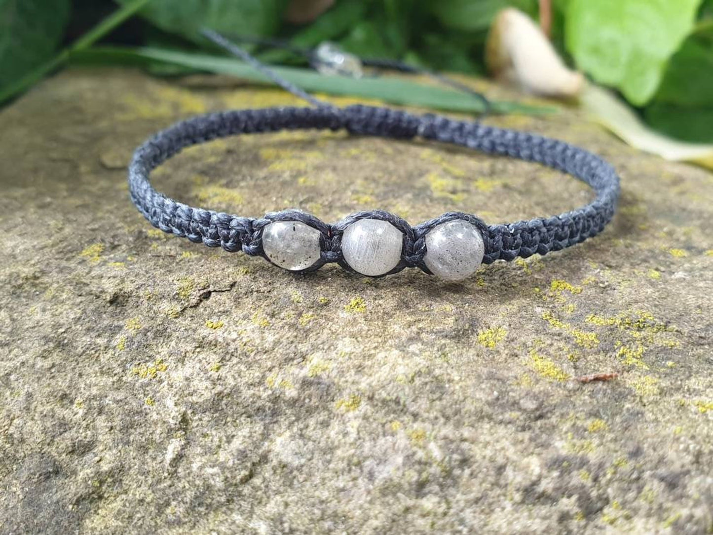 Pulsera de cuentas de labradorita