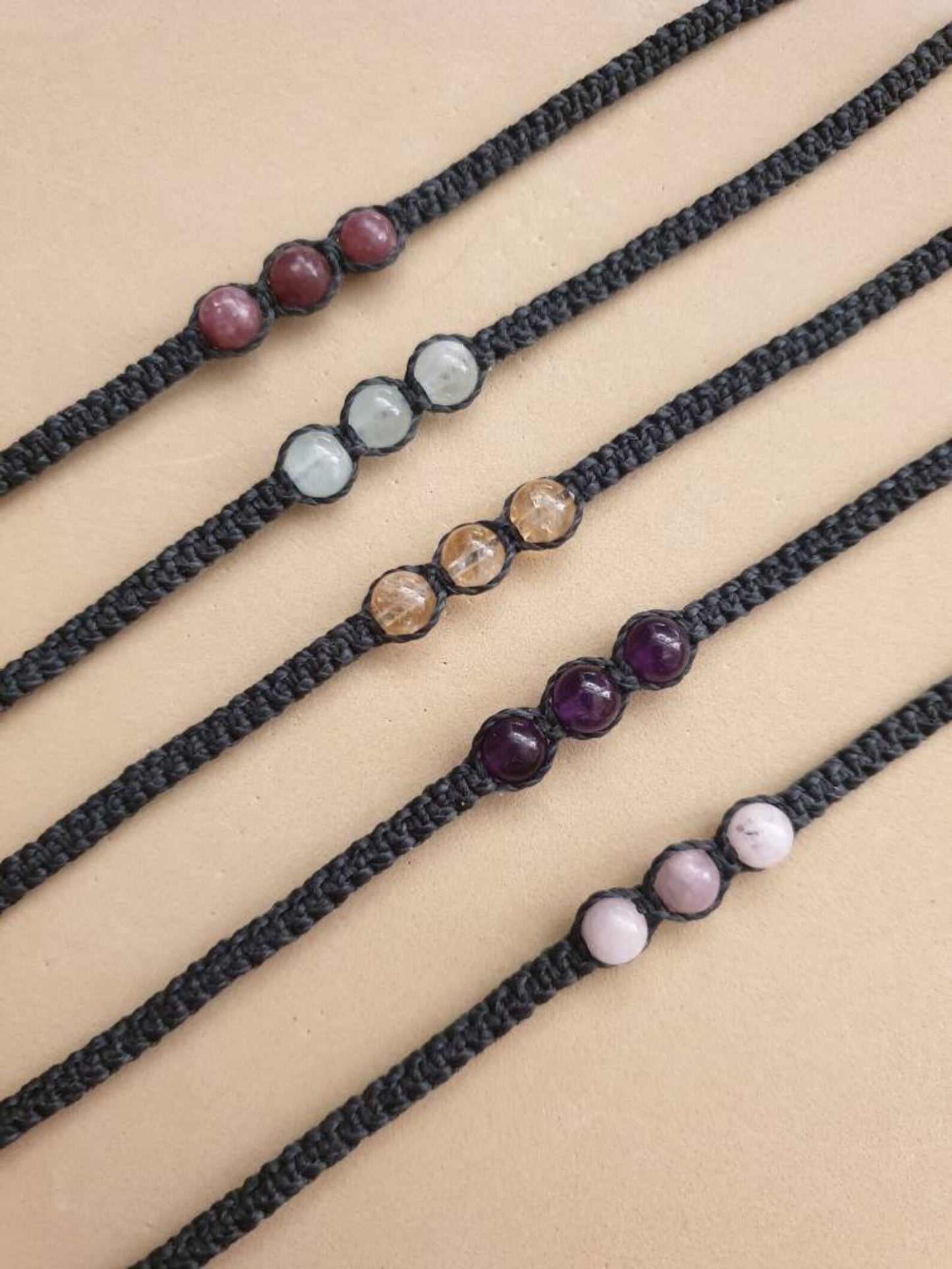 Pulsera de cuentas de labradorita