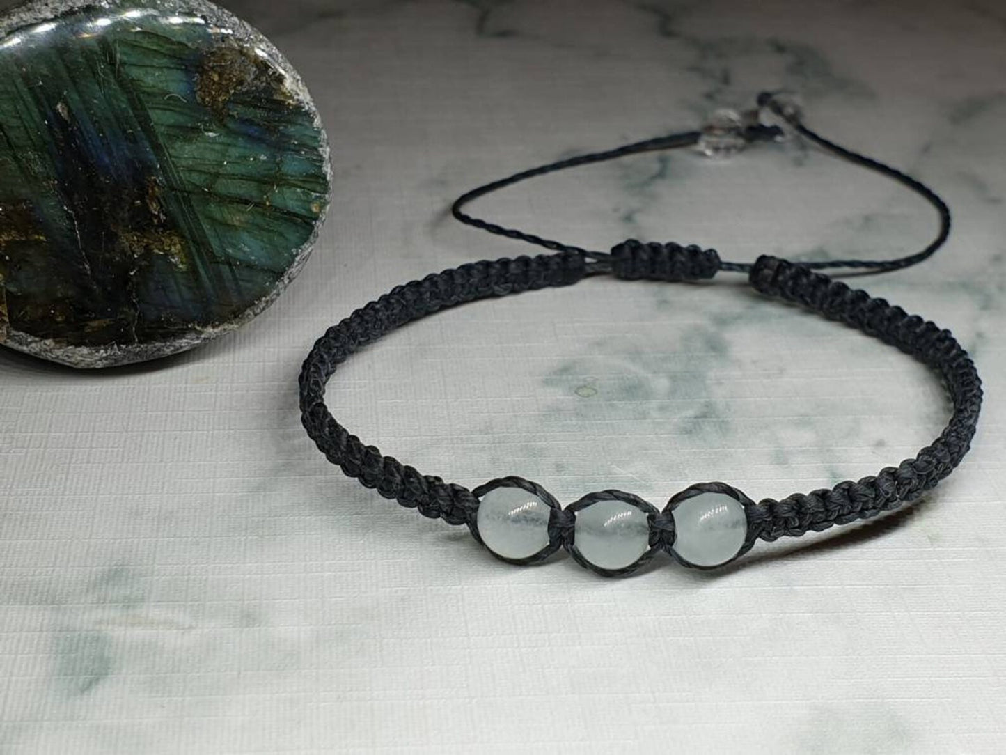 Pulsera de cuentas de aguamarina 