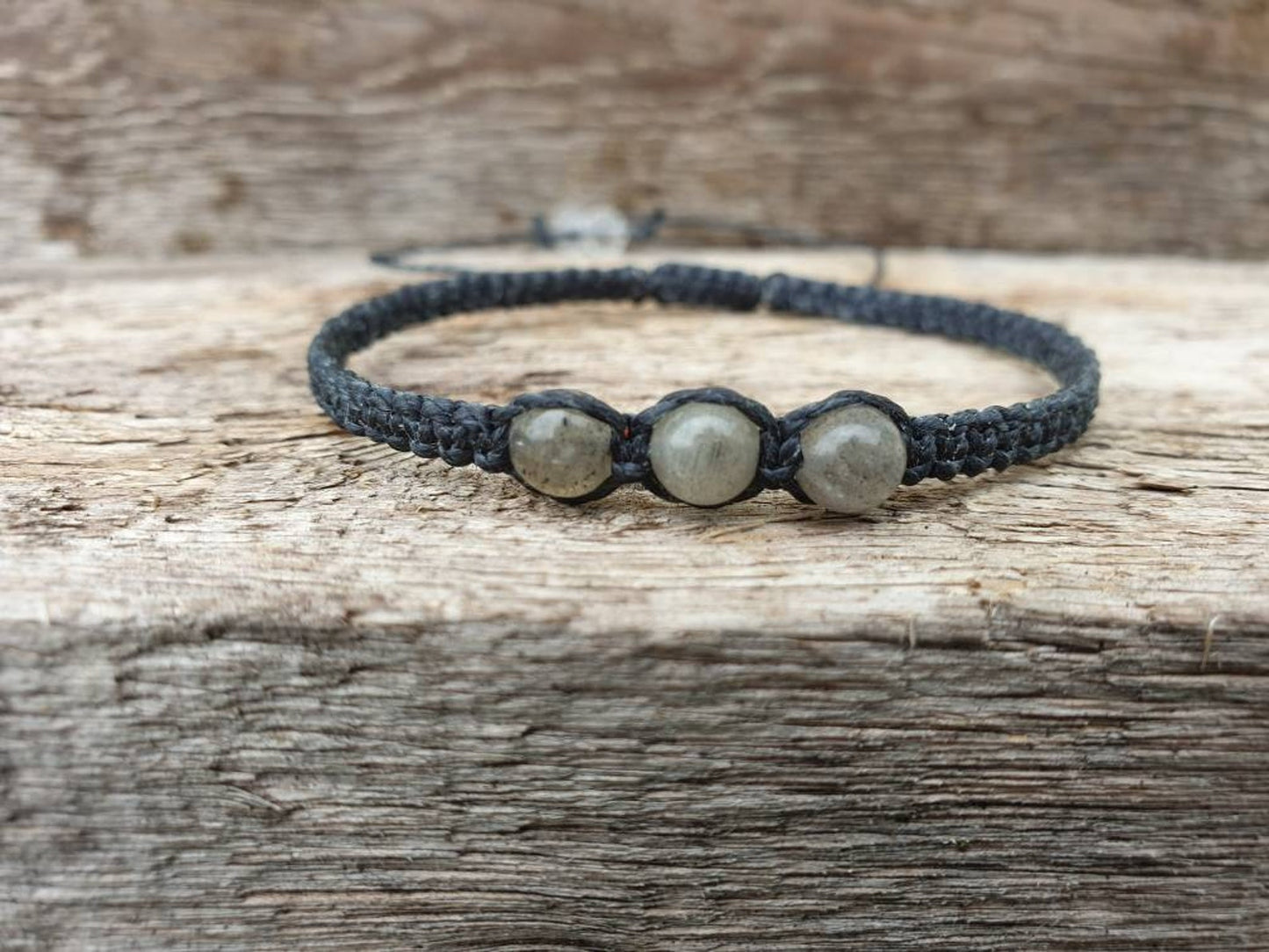 Pulsera de cuentas de labradorita