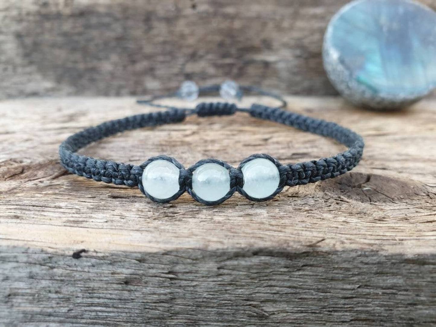 Pulsera de cuentas de aguamarina 