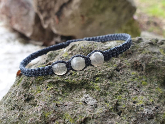 Pulsera de cuentas de labradorita