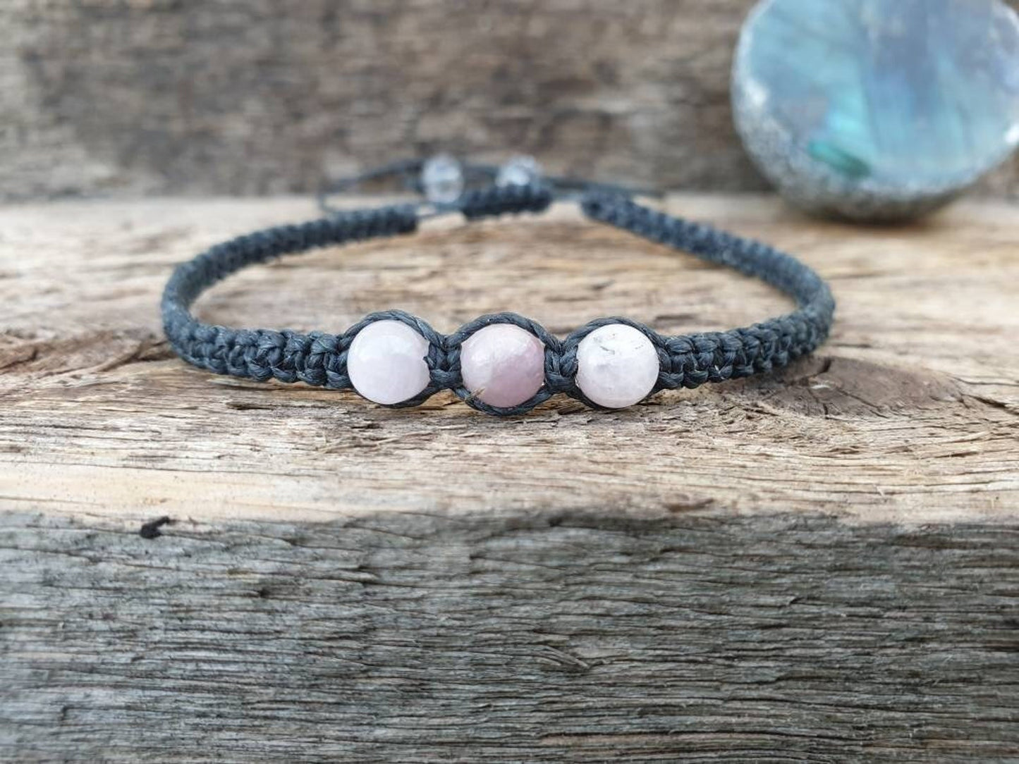 Pulsera de cuentas de kunzita 