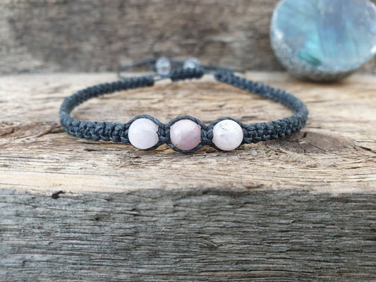 Pulsera de cuentas de kunzita 