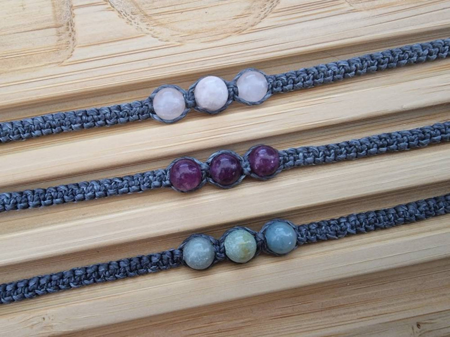 Pulsera de cuentas de labradorita