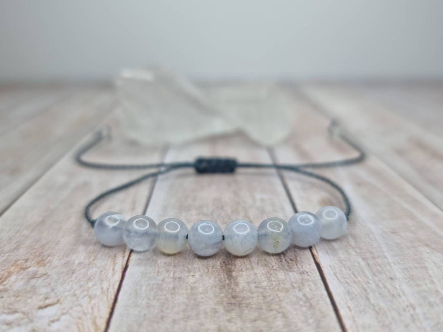 Pulsera de ágata de encaje azul