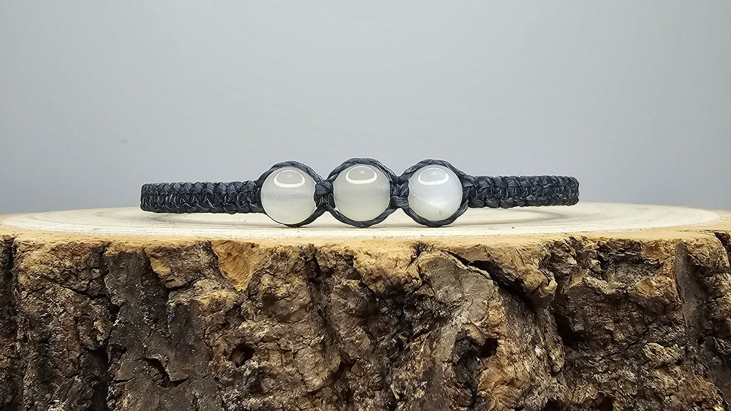 Pulsera de cuentas de piedra lunar 