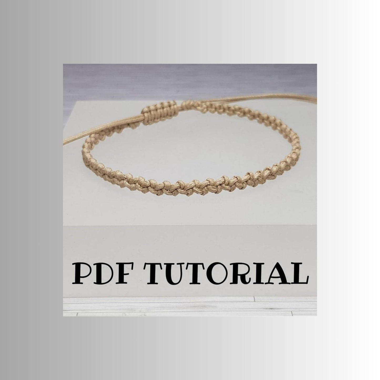 Tutorial de pulsera de macramé con medio nudo