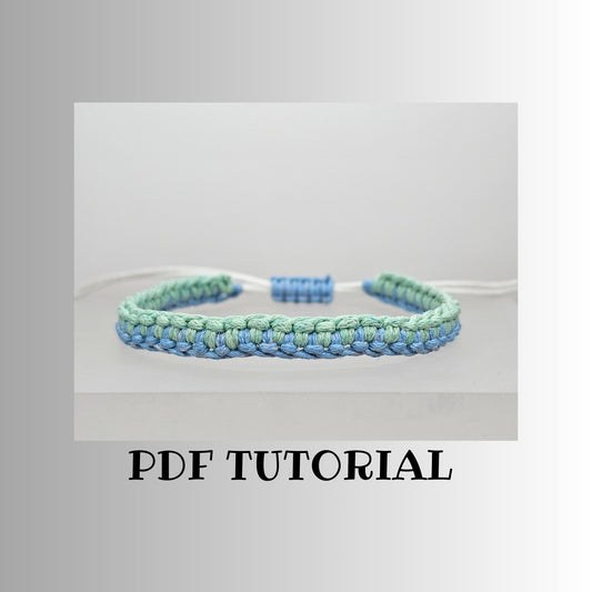 Tutorial de pulsera de macramé con escalera